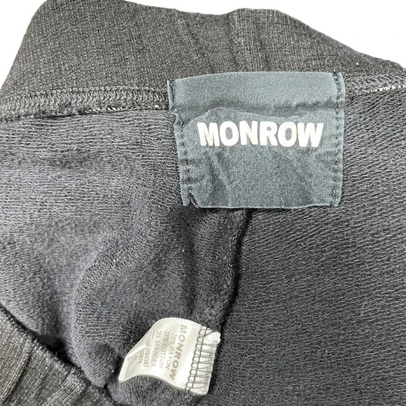Monrow‎ Supersoft Fleece Jogger Sweatpants in Black Size XS - Picture 9 of 10